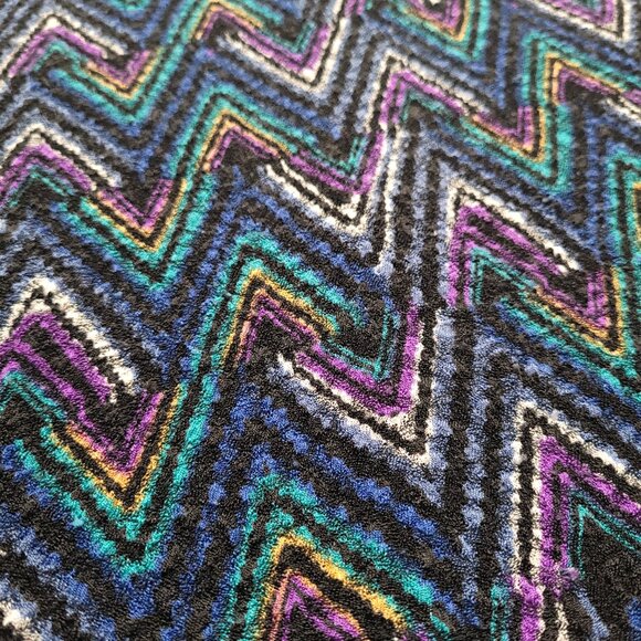 Catherines Tunic Shirt Chevron Gauze Petite Trapeze Flowy Zig Zag Colorful 3X WP - Picture 2 of 11